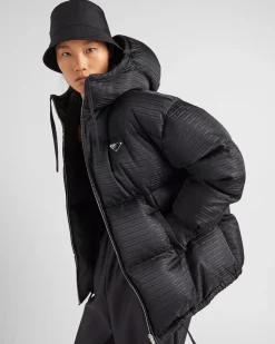 Mujer Prada ROPA DE ABRIGO^Chaqueta De Plumón Y Re-nylon Con Capucha