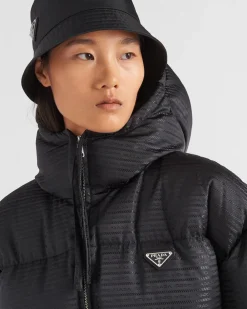 Mujer Prada ROPA DE ABRIGO^Chaqueta De Plumón Y Re-nylon Con Capucha