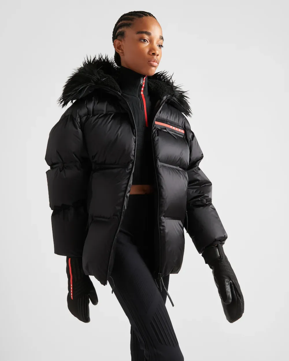 Mujer Prada ROPA^Chaqueta De Plumón Y Re-nylon Técnico