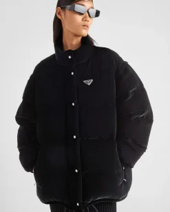 Mujer Prada ROPA DE ABRIGO^Chaqueta De Plumón Y Terciopelo Convertible