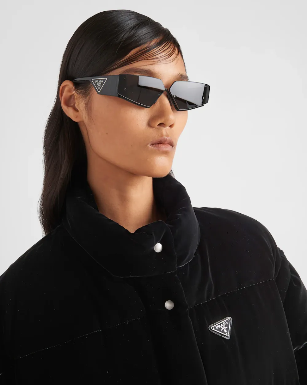 Mujer Prada ROPA DE ABRIGO^Chaqueta De Plumón Y Terciopelo Convertible
