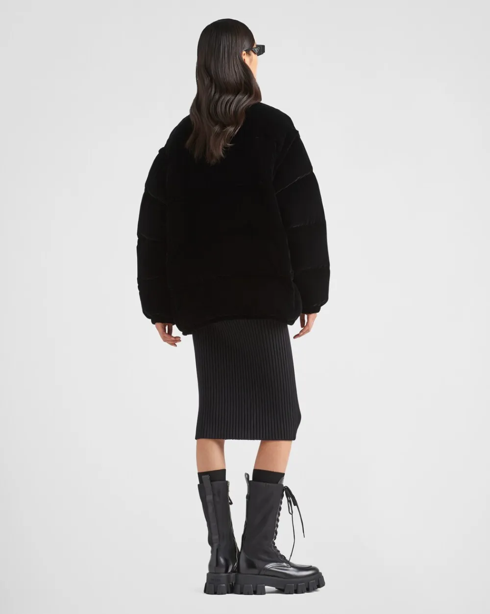Mujer Prada ROPA DE ABRIGO^Chaqueta De Plumón Y Terciopelo Convertible