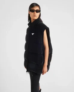 Mujer Prada ROPA DE ABRIGO^Chaqueta De Plumón Y Terciopelo Convertible