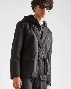 Hombre Prada CHAQUETAS Y ABRIGOS^Chaqueta De Re-nylon Con Cruzado Simple