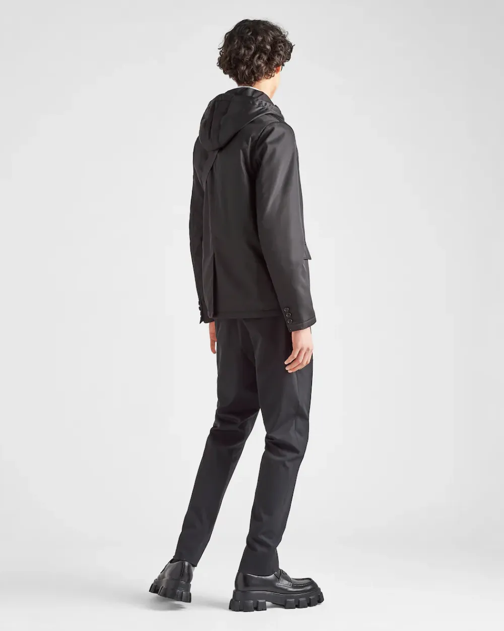 Hombre Prada CHAQUETAS Y ABRIGOS^Chaqueta De Re-nylon Con Cruzado Simple