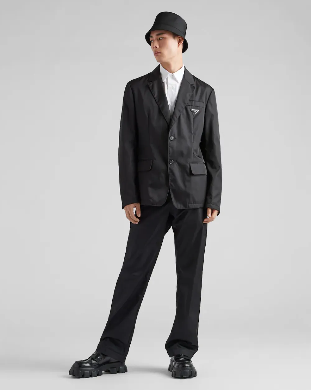 Prada COLECCIÓN MASCULINA^Chaqueta De Re-nylon Con Cruzado Simple