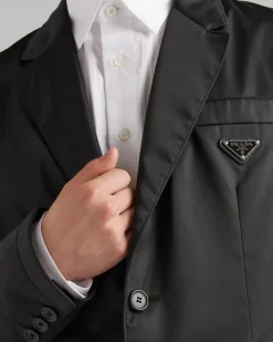 Prada COLECCIÓN MASCULINA^Chaqueta De Re-nylon Con Cruzado Simple