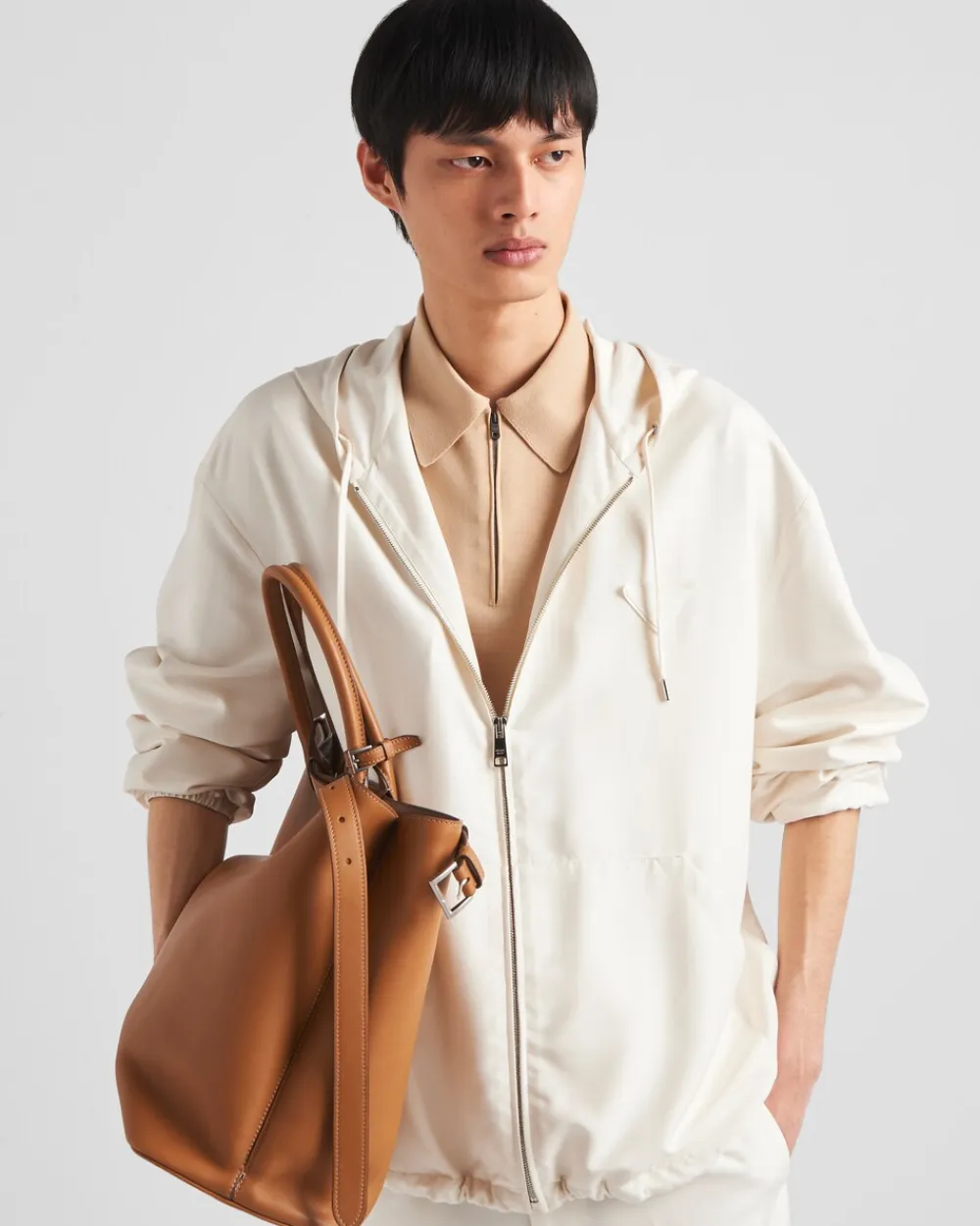 Hombre Prada ROPA DE ABRIGO^Chaqueta De Seda Con Capucha