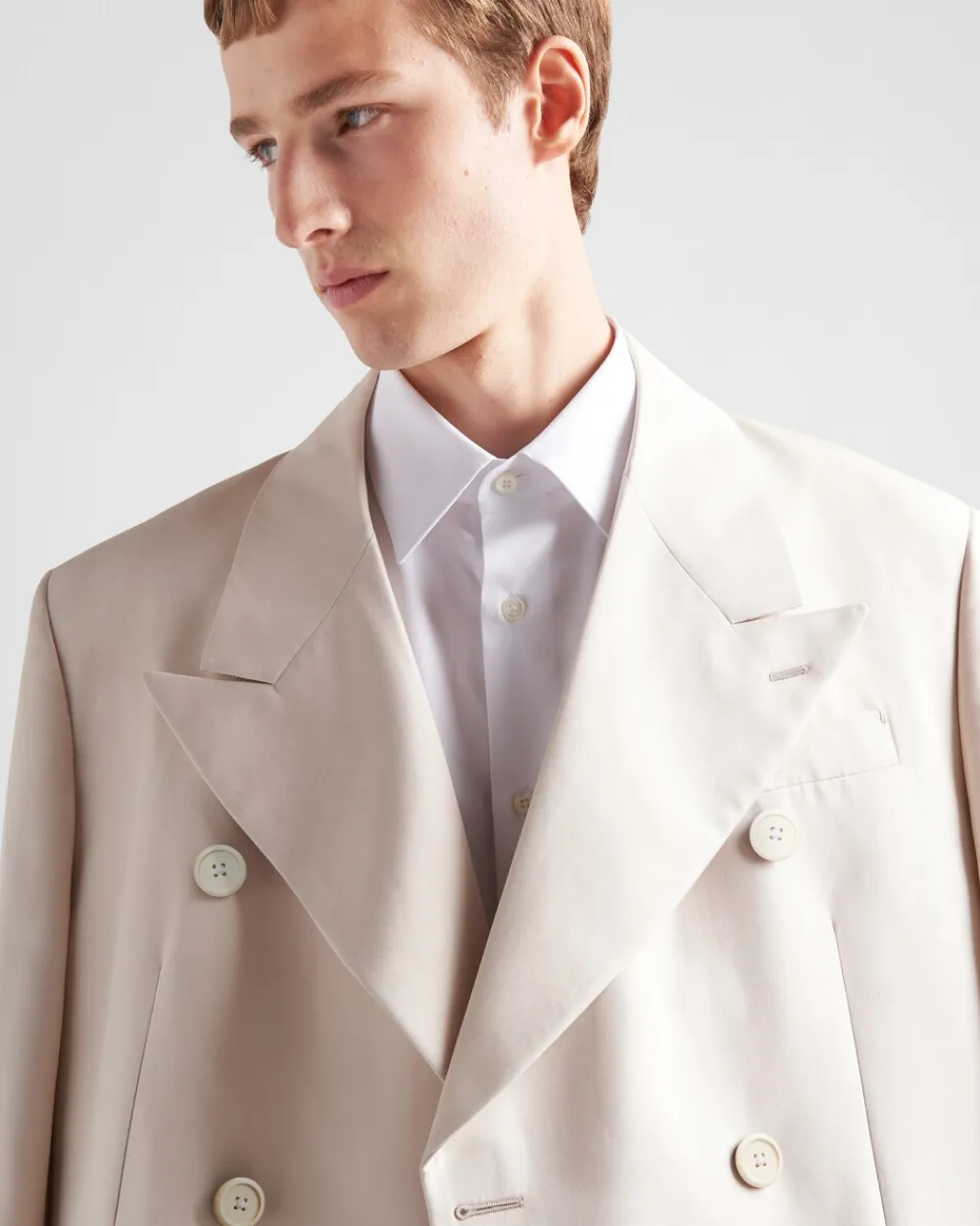 Hombre Prada CHAQUETAS Y ABRIGOS^Chaqueta De Seda De Botonadura Doble