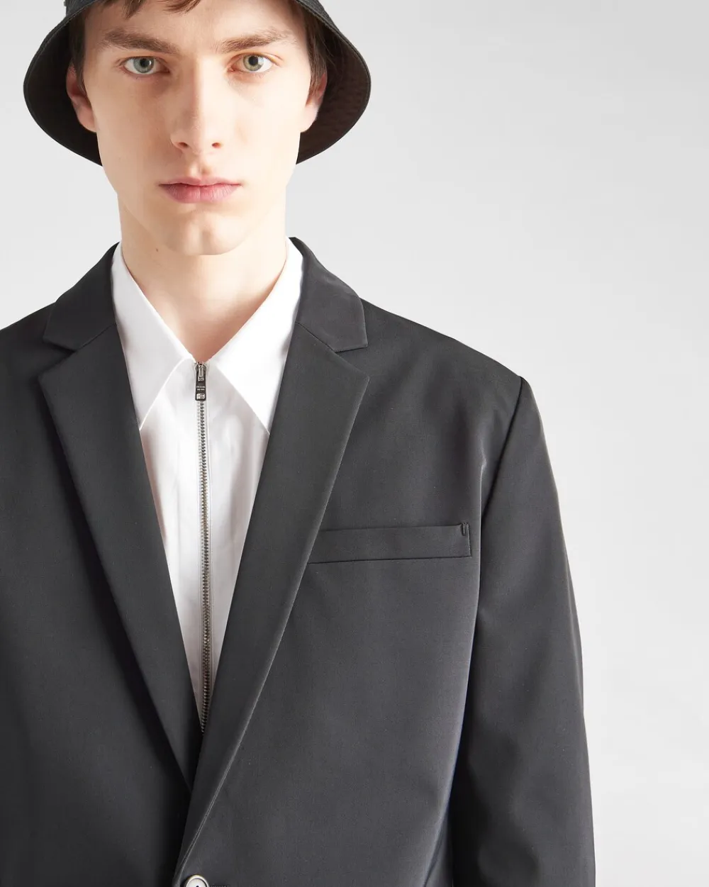 Hombre Prada CHAQUETAS Y ABRIGOS^Chaqueta De Tela Técnica Y Botonadura Simple