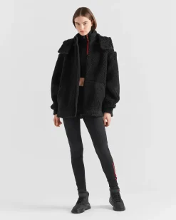 Mujer Prada ROPA^Chaqueta Doble Forro Polar Y Tejido Técnico