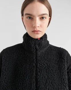 Mujer Prada ROPA^Chaqueta Doble Forro Polar Y Tejido Técnico