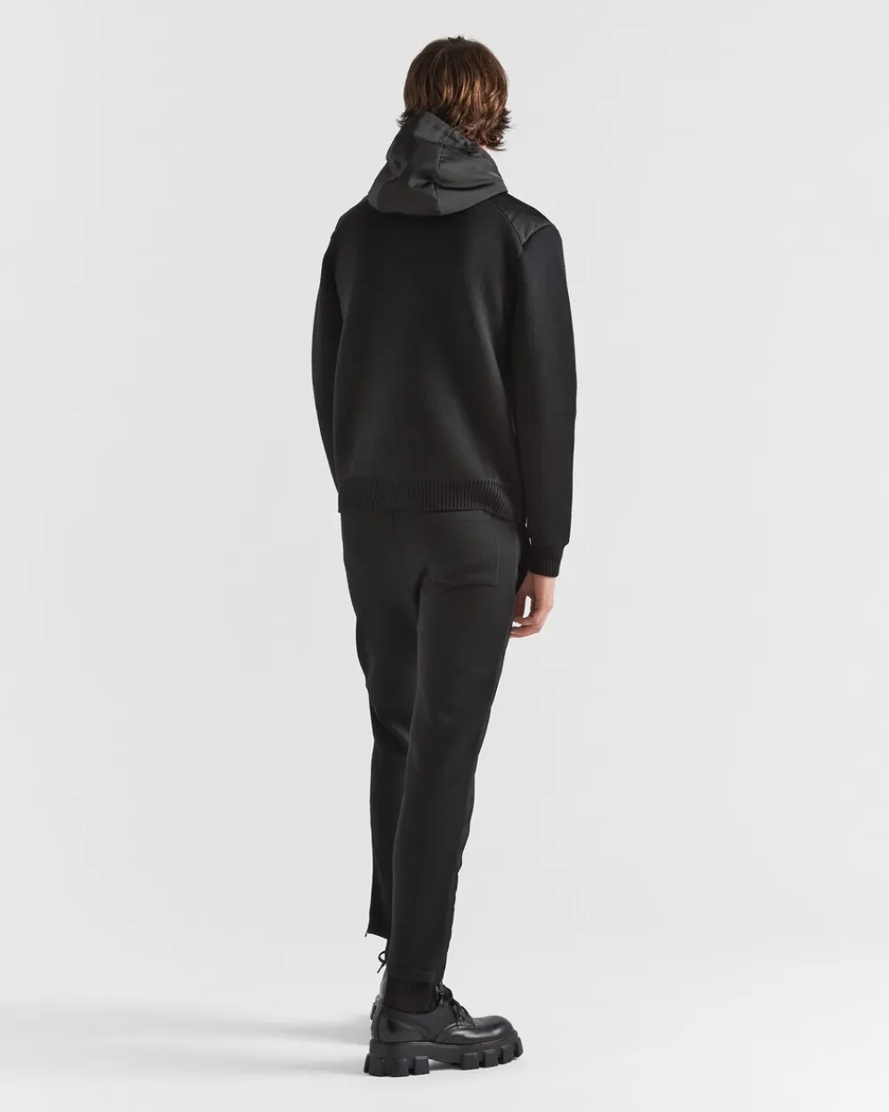 Hombre Prada TEJIDOS DE PUNTO^Chaqueta En Gabardina De Re-nylon Y Lana