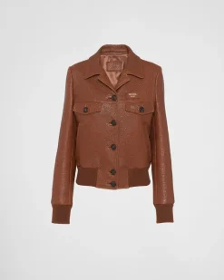 Mujer Prada ROPA DE PIEL^Chaqueta En Piel De Napa