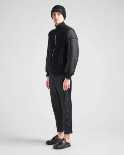 Hombre Prada TEJIDOS DE PUNTO^Chaqueta Reversible De Cachemir Y Re-nylon