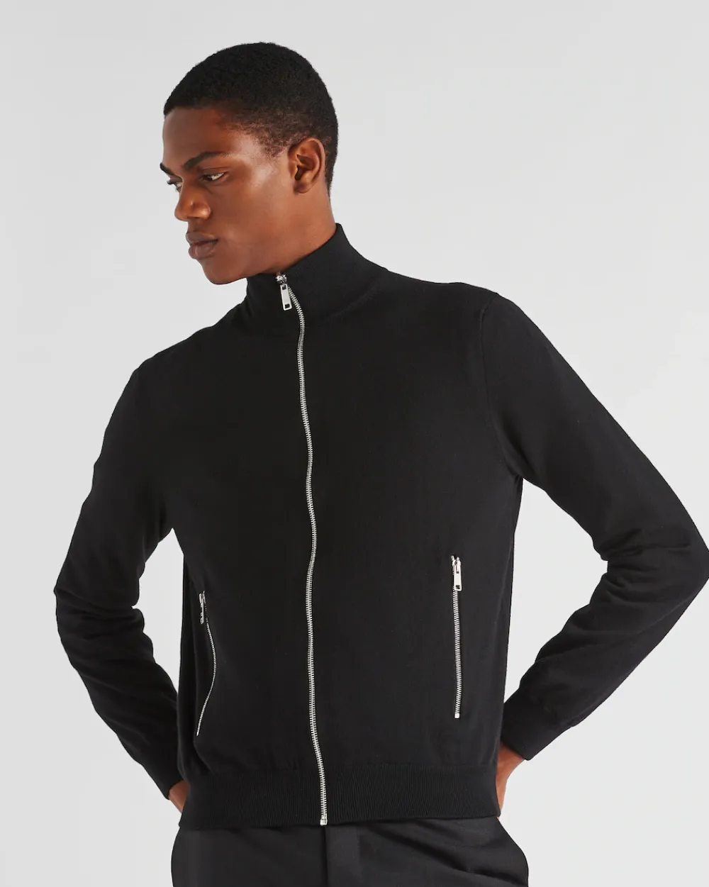 Hombre Prada TEJIDOS DE PUNTO^Chaqueta Reversible De Lana Y Re-nylon