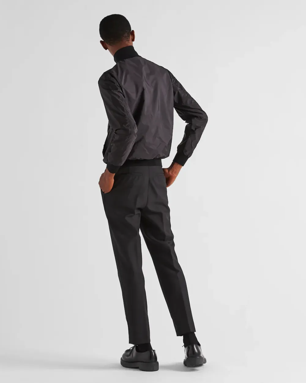 Hombre Prada TEJIDOS DE PUNTO^Chaqueta Reversible De Lana Y Re-nylon
