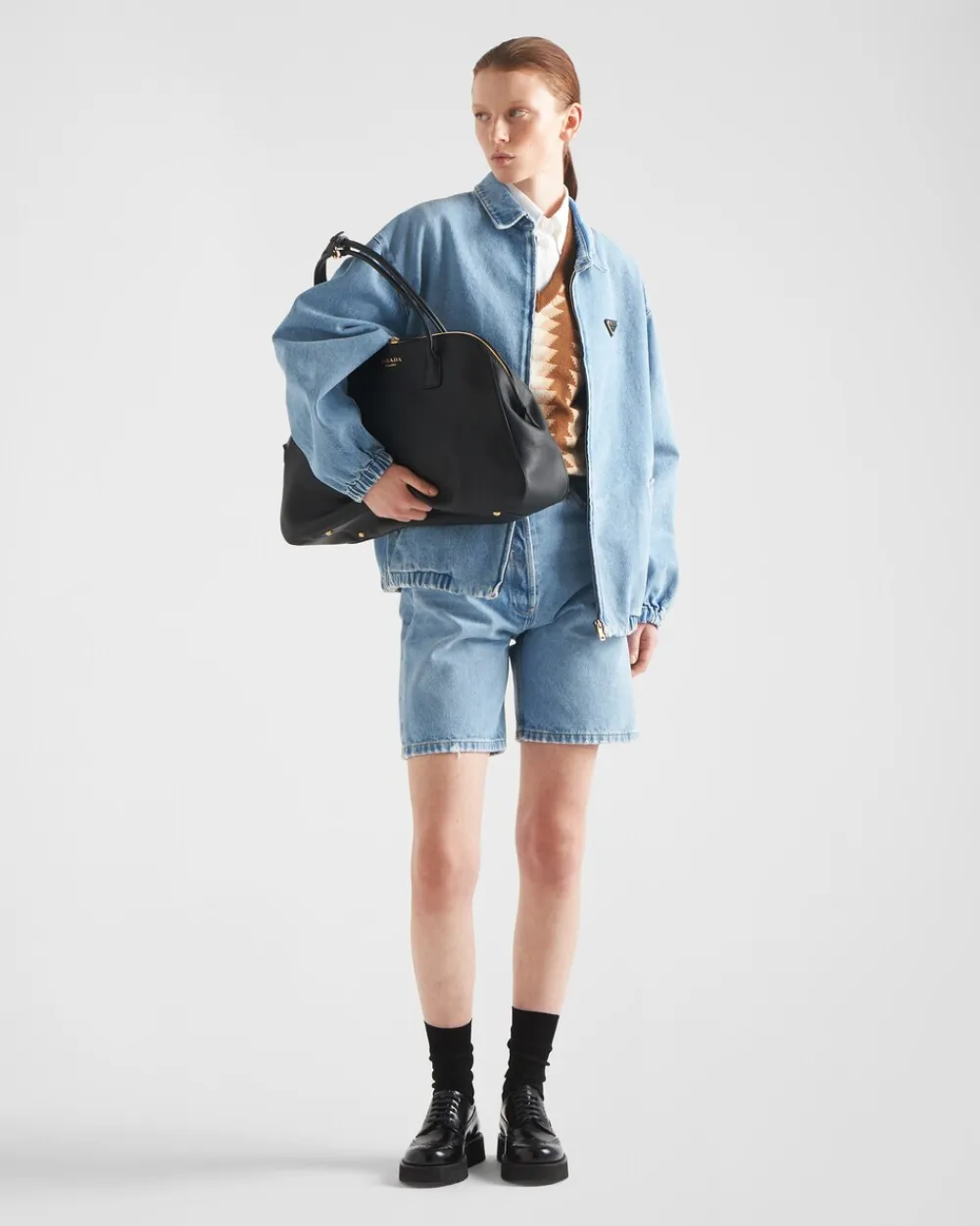 Mujer Prada TEJIDO VAQUERO^Chaqueta Vaquera