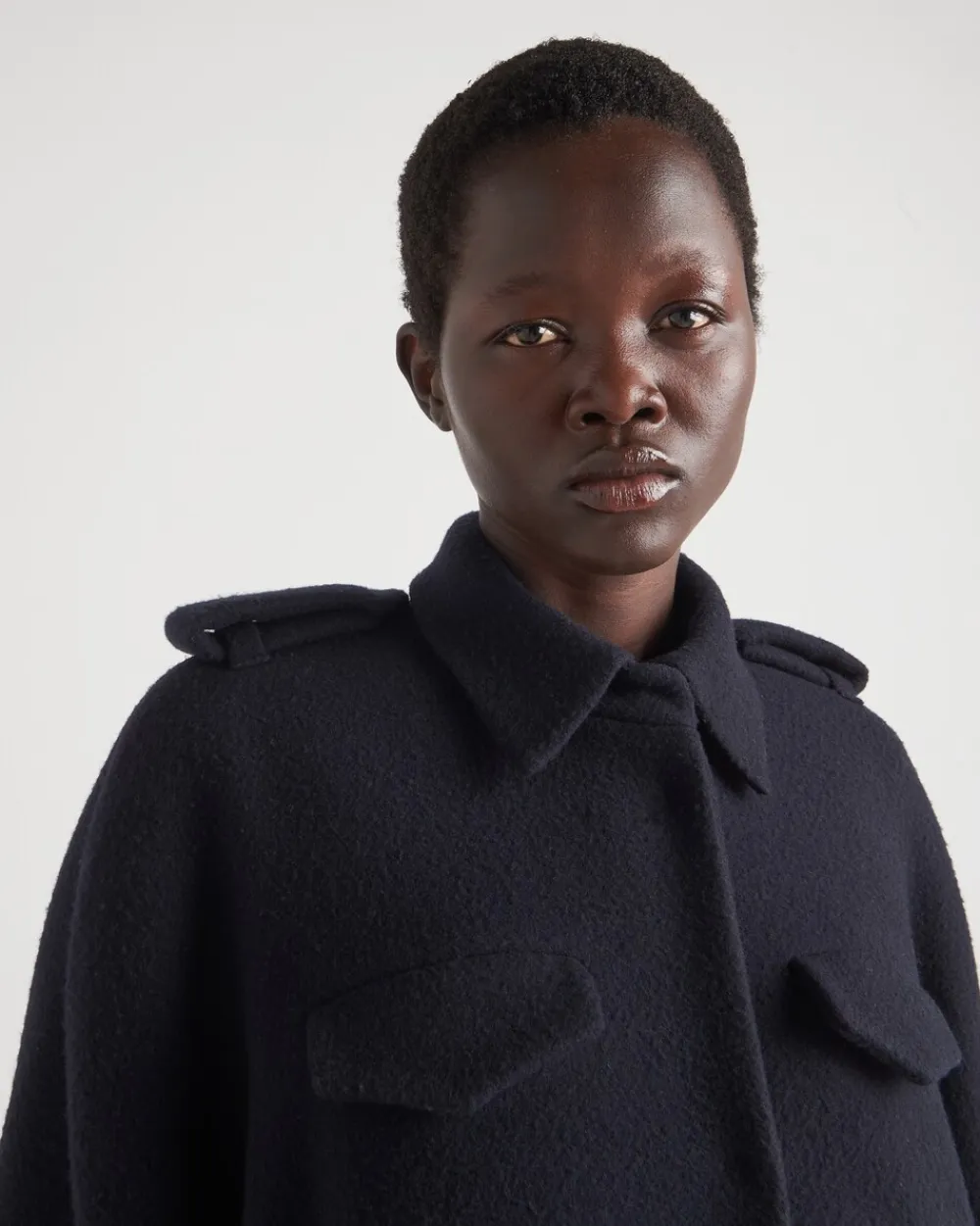Mujer Prada CHAQUETAS Y ABRIGOS^Chaquetón De Botonadura Simple De Velur