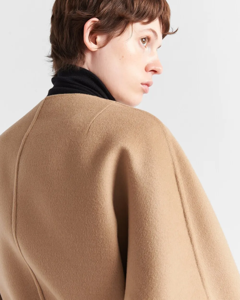 Mujer Prada CHAQUETAS Y ABRIGOS^Chaquetón De Botonadura Simple En Lana Doble