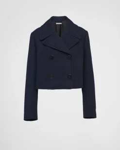 Mujer Prada CHAQUETAS Y ABRIGOS^Chaquetón De Paño De Botonadura Doble