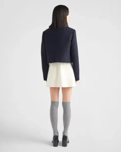 Mujer Prada CHAQUETAS Y ABRIGOS^Chaquetón De Paño De Botonadura Doble