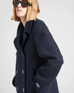 Mujer Prada CHAQUETAS Y ABRIGOS^Chaquetón Marinero De Botonadura Doble De Paño