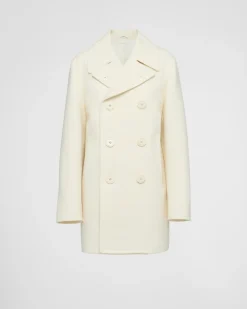 Mujer Prada CHAQUETAS Y ABRIGOS^Chaquetón Marinero De Botonadura Doble De Paño