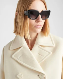 Mujer Prada CHAQUETAS Y ABRIGOS^Chaquetón Marinero De Botonadura Doble De Paño