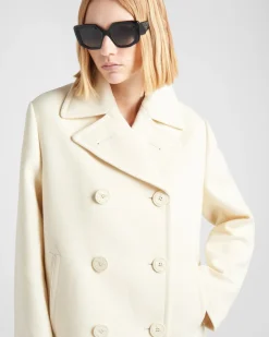 Mujer Prada CHAQUETAS Y ABRIGOS^Chaquetón Marinero De Botonadura Doble De Paño