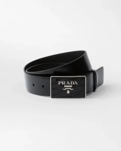 Hombre Prada CINTURONES^Cinturón De Piel Saffiano