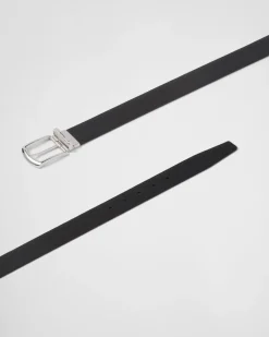 Hombre Prada CINTURONES^Cinturón Reversible De Piel Y Piel Saffiano
