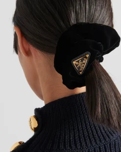 Mujer Prada DIADEMAS Y ACCESORIOS PARA EL PELO^Coletero De Terciopelo