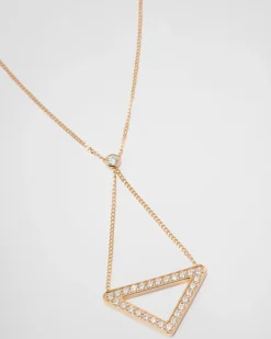 Mujer Prada COLECCIÓN DE JOYERÍA ELEGANTE^Collar Con Colgante Calado Eternal Gold De Oro Amarillo Y Diamantes