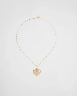 Hombre Prada COLECCIÓN DE JOYERÍA ELEGANTE^Collar Con Colgante Pequeño Eternal Gold De Oro Amarillo