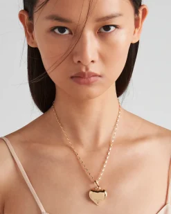 Mujer/Hombre Prada COLECCIÓN DE JOYERÍA ELEGANTE|COLECCIÓN DE JOYERÍA ELEGANTE^Collar Con Colgante Pequeño Eternal Gold De Oro Amarillo