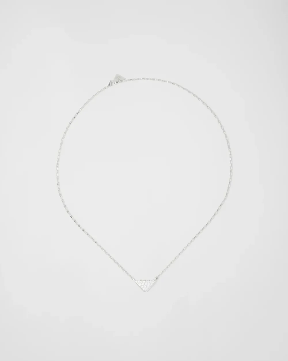 Mujer/Hombre Prada COLECCIÓN DE JOYERÍA ELEGANTE|COLECCIÓN DE JOYERÍA ELEGANTE^Collar Con Minicolgante Triangular Eternal Gold En Oro Blanco Y Diamantes