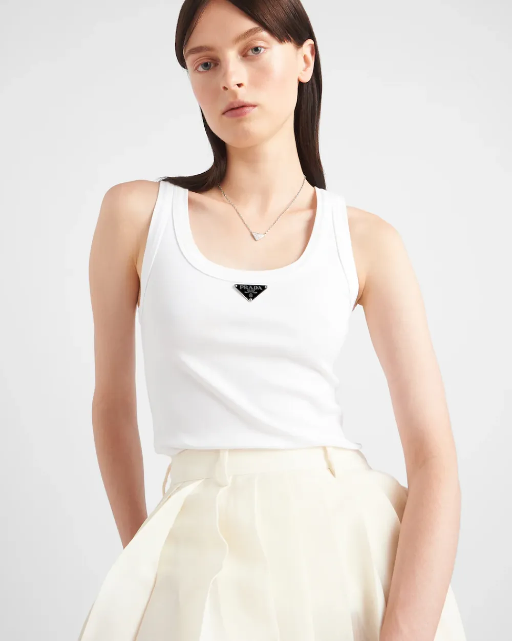Mujer/Hombre Prada COLECCIÓN DE JOYERÍA ELEGANTE|COLECCIÓN DE JOYERÍA ELEGANTE^Collar Con Minicolgante Triangular Eternal Gold En Oro Blanco Y Diamantes