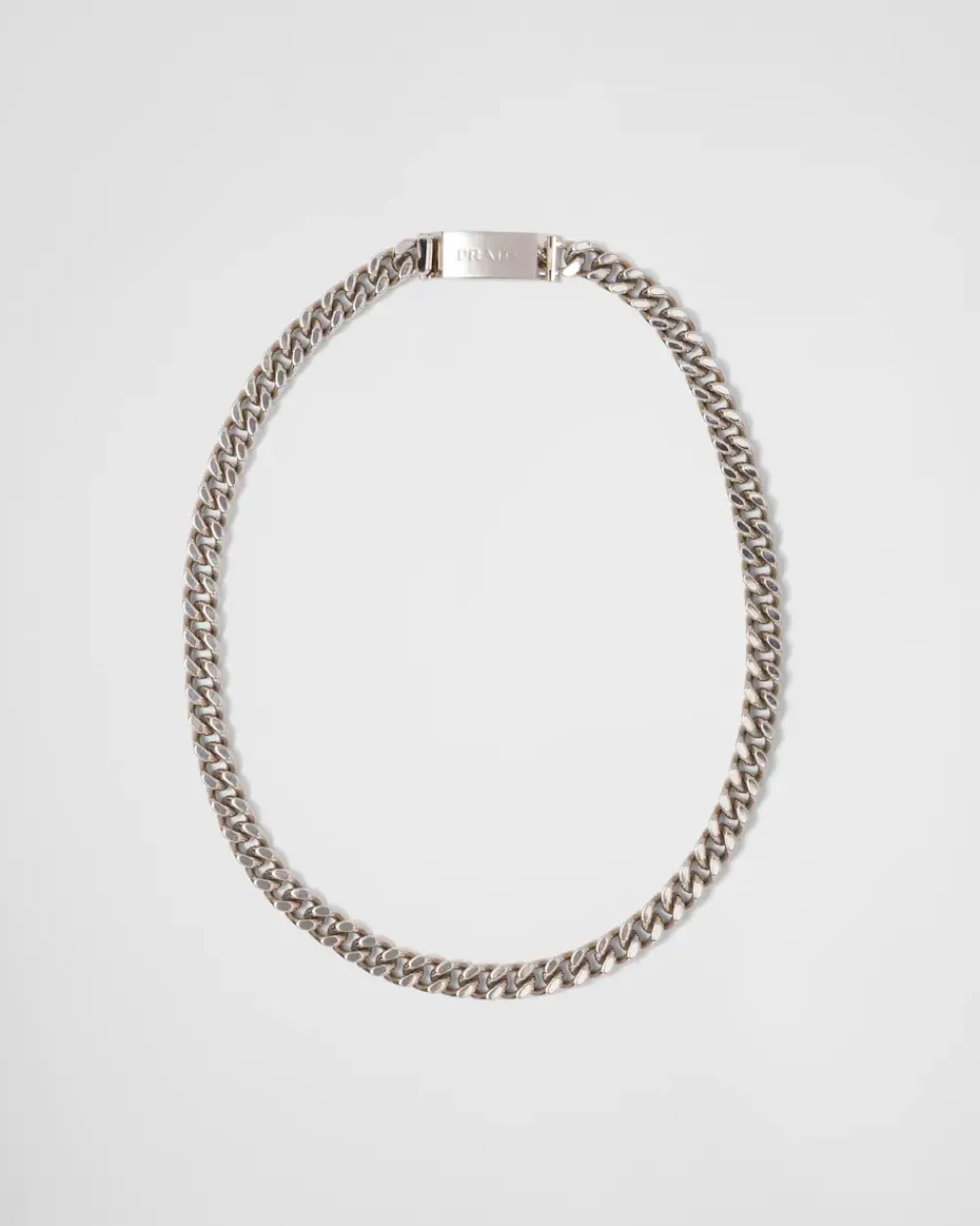 Hombre Prada JOYAS DE PLATA^Collar De Joyas En Cadena