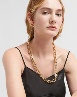 Mujer Prada COLECCIÓN DE JOYERÍA ELEGANTE^Collar Eternal Gold De Oro Y Diamantes