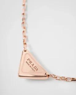 Mujer/Hombre Prada COLECCIÓN DE JOYERÍA ELEGANTE|COLECCIÓN DE JOYERÍA ELEGANTE^Collar Eternal Gold En Oro Rosa Con Colgante De Minitriángulo