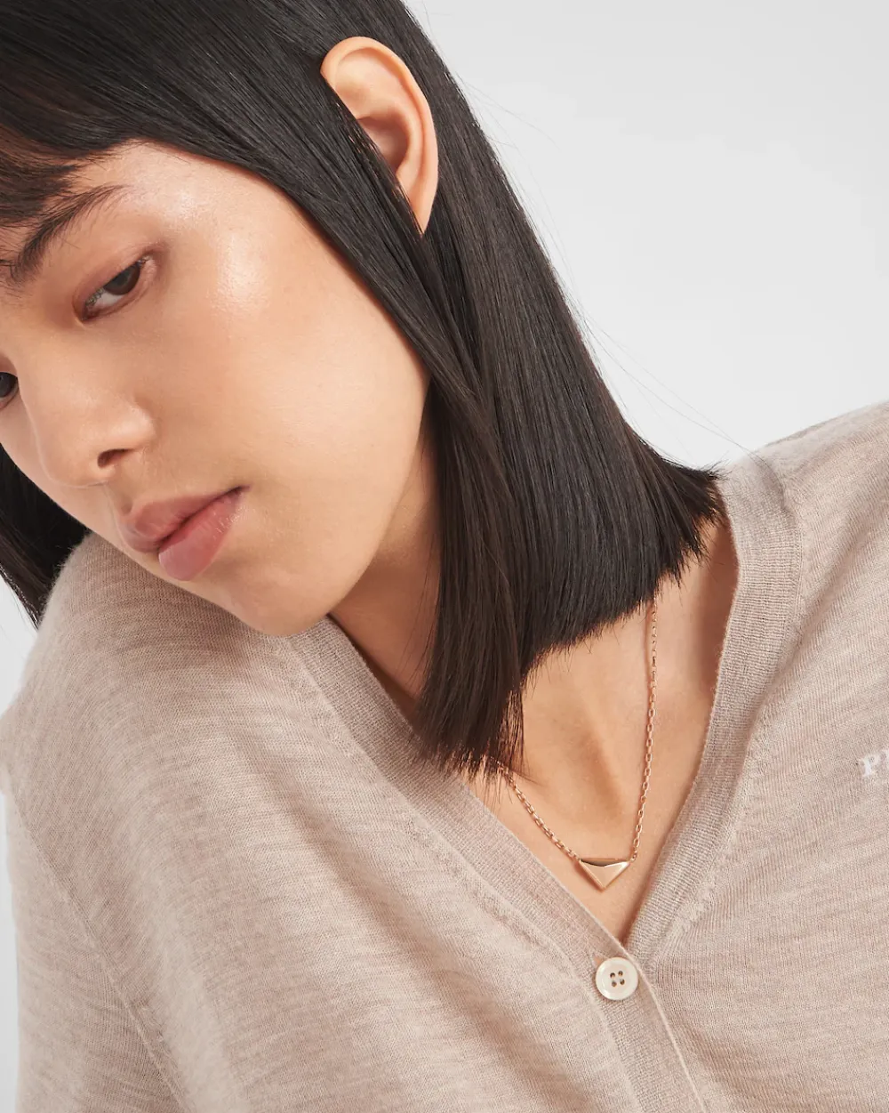 Mujer/Hombre Prada COLECCIÓN DE JOYERÍA ELEGANTE|COLECCIÓN DE JOYERÍA ELEGANTE^Collar Eternal Gold En Oro Rosa Con Colgante De Triángulo Pequeño