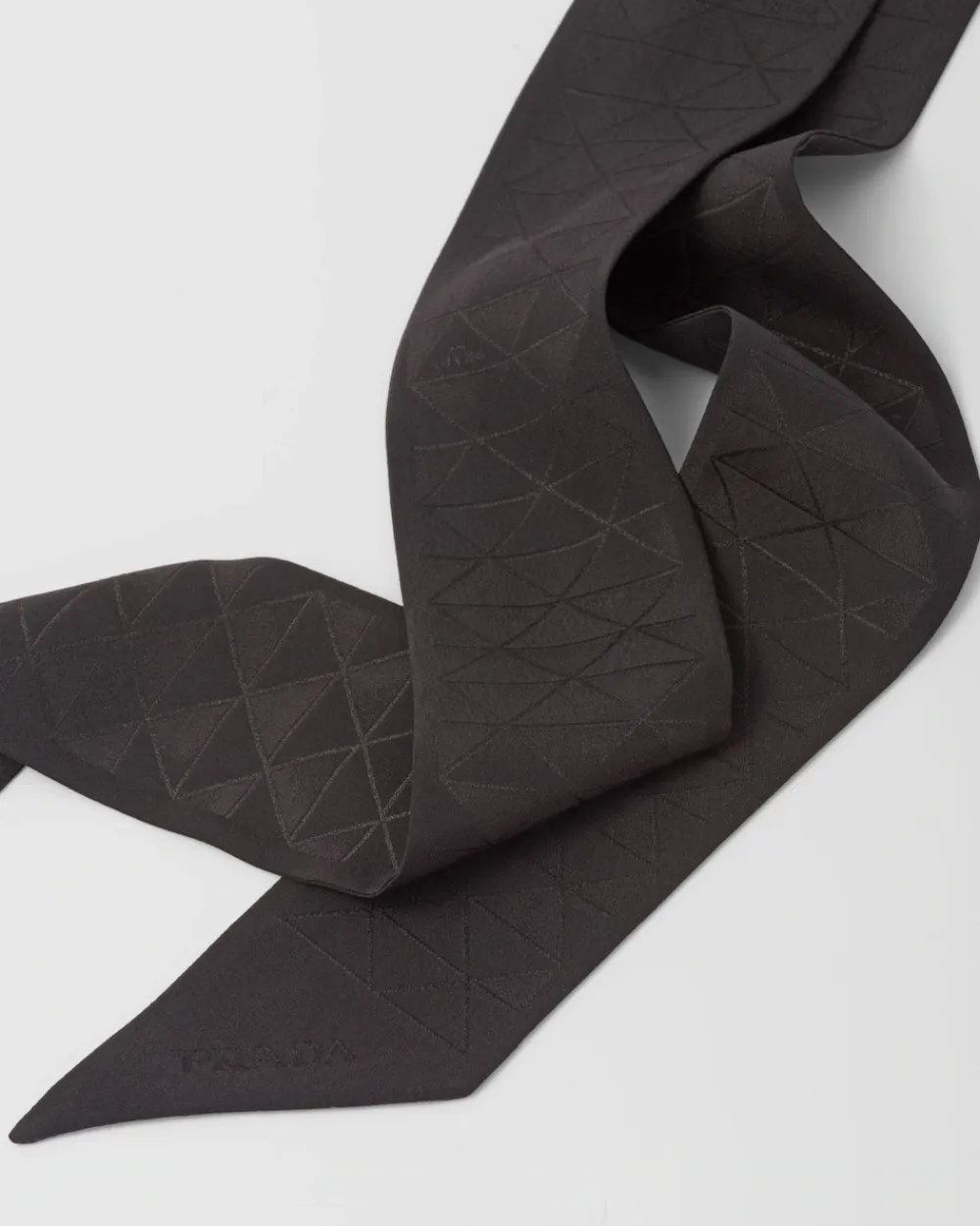 Mujer Prada BUFANDAS Y PAÑUELOS^Corbata De Jacquard De Crepé De China