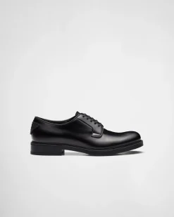 Hombre Prada ZAPATOS CON CORDONES^Cordones De Piel Cepillada