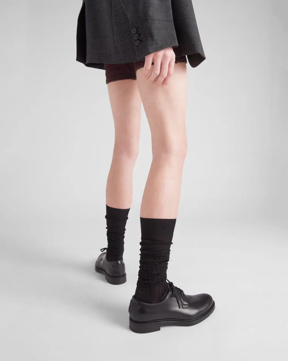 Hombre Prada ZAPATOS CON CORDONES^Cordones De Piel Cepillada
