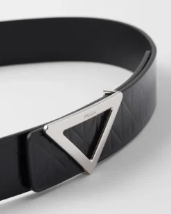 Hombre Prada CINTURONES PERSONALIZADOS^Correa De Cinturón De Piel Cepillada