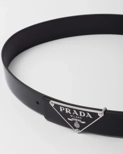 Hombre Prada CINTURONES PERSONALIZADOS^Correa De Cinturón De Piel Cepillada