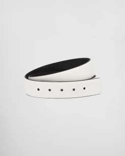 Hombre Prada CINTURONES PERSONALIZADOS^Correa De Cinturón Reversible De Piel Saffiano