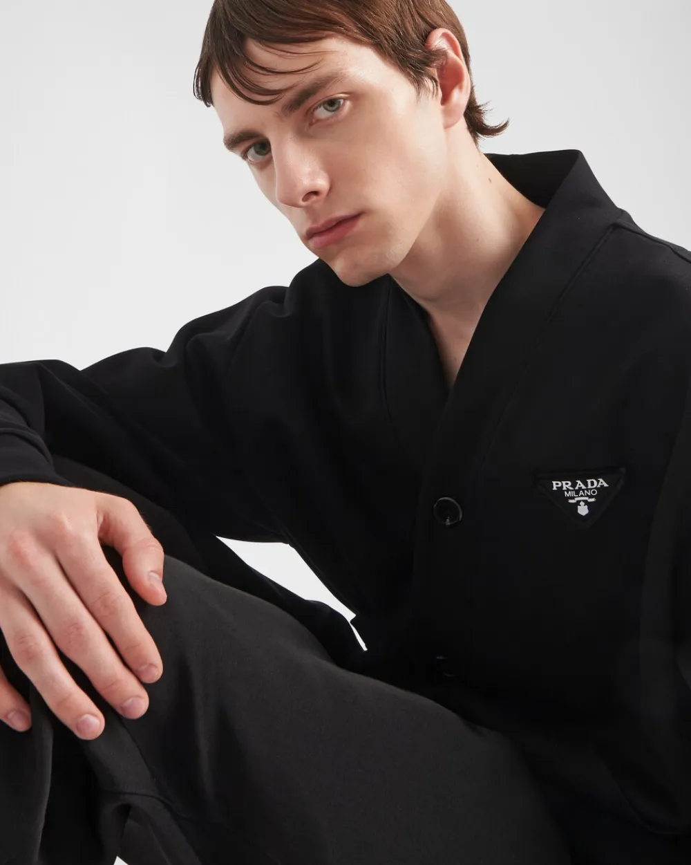 Hombre Prada ROPA DEPORTIVA Y SUDADERAS^Cárdigan De Felpa De Algodón