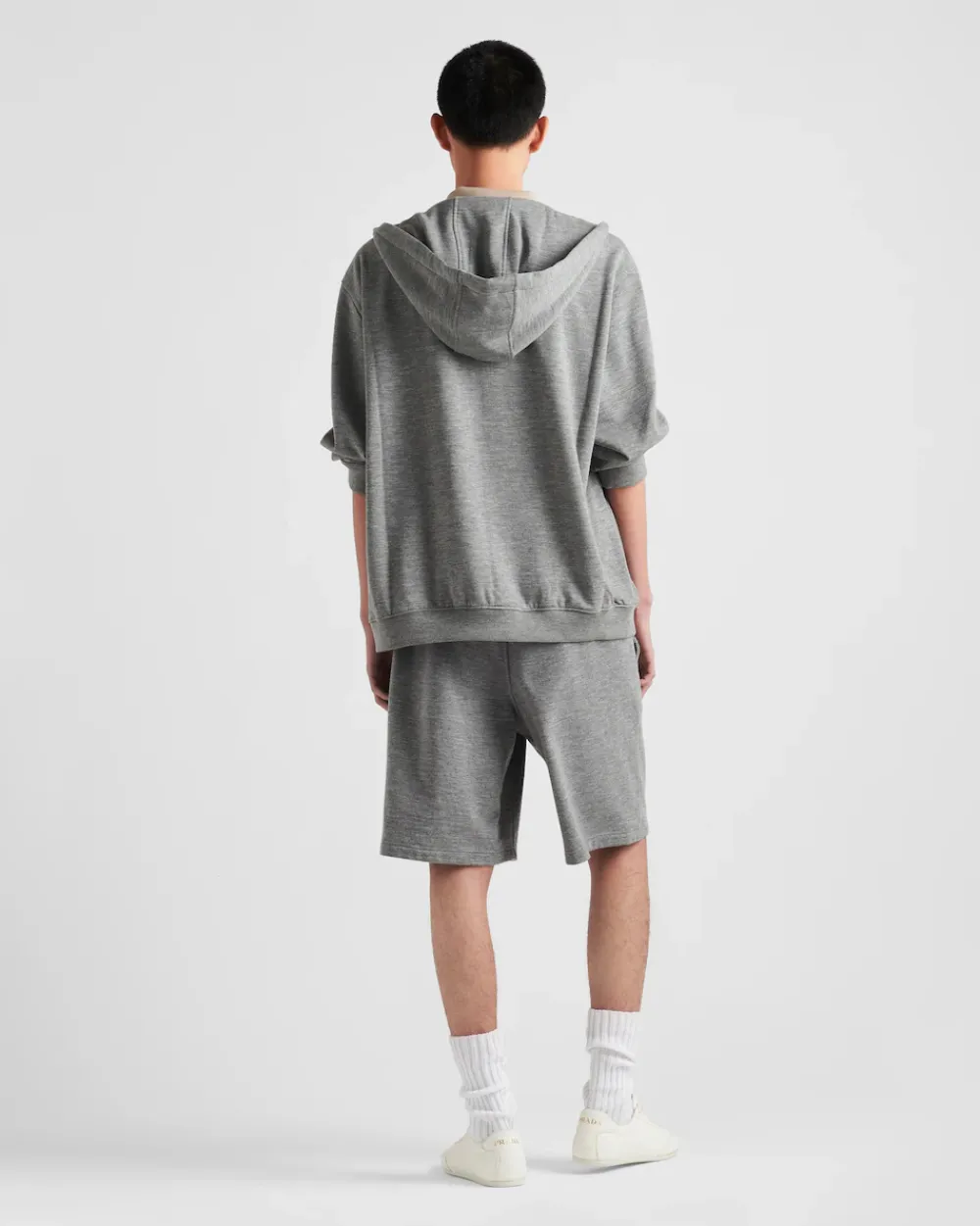 Hombre Prada ROPA DEPORTIVA Y SUDADERAS^Cárdigan En Mezcla De Cachemir Con Capucha